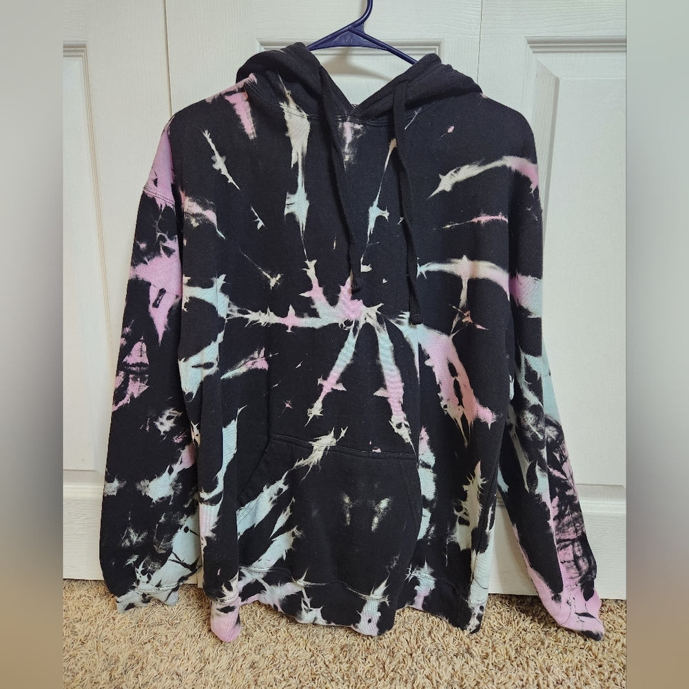 Tie-Dye Black Medium Hoodie